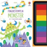 Fingerstempeln: Monster: mit 7 Stempelfarben