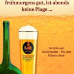 Die Gose schmeckt frühmorgens gut, ist abends keine Plage